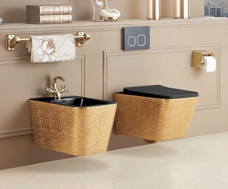 Унитаз подвесной безободковый Vincea Q-Line VT1-12G1B черный матовый, с сиденьем микролифт